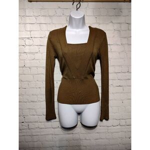 Gran Oriente fitted knit lightweight sweater medium